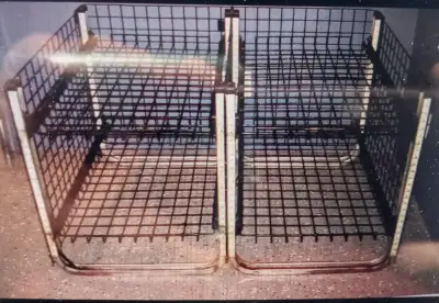 Steel mesh van storage rack for either your tools or parts, shelves slide out and are adjustable. Yo...
