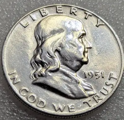 1951 D Franklin Half dollar Very nice 90% Silver #134, View more