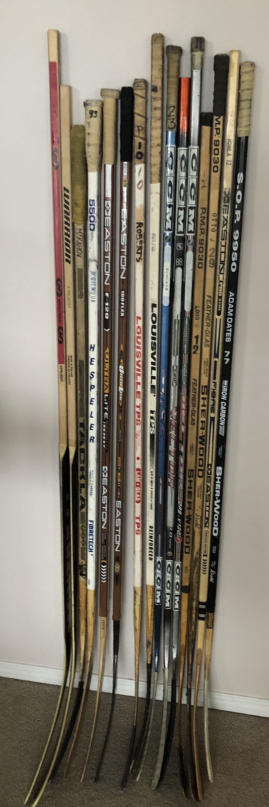 NHL game used hockey sticks memorabilia Arts & Collectibles Calgary