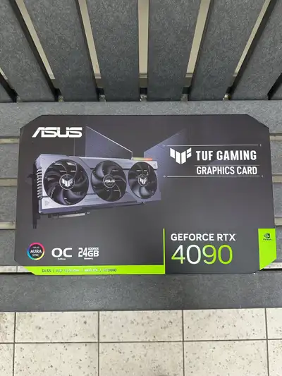 Selling an ASUS TUF Gaming GeForce RTX 4090 OC Edition 24GB graphics card in excellent condition.