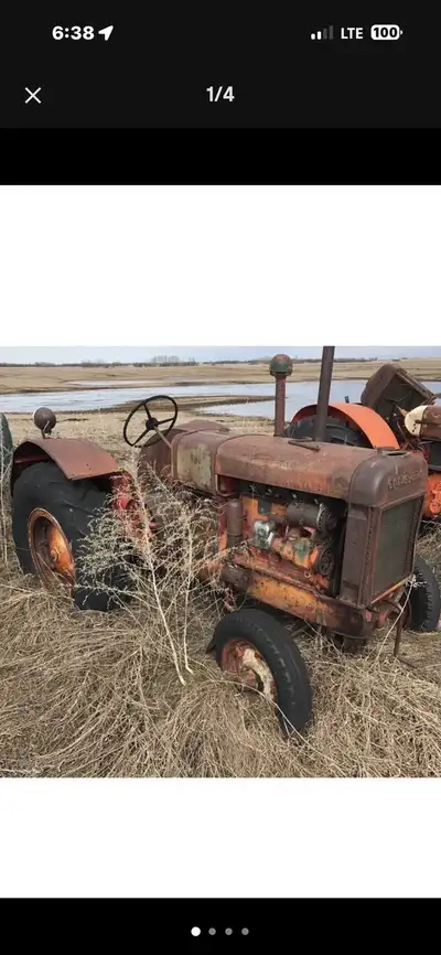 Antique tractors, Case 800, Cockshutt 80. Tractor. Asking $ 500. GMC square body 3/4 ton 2500 parts...