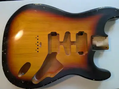 MJT Stratocaster Body Sunburst Hardtail HSH, View more