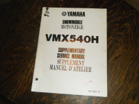 Yamaha VMX540H Snowmobile Supplementary Service  Manual