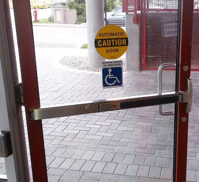 OFFERING DOOR ACCESS DISABILITY AUTOMATIC OPERATOR FOR NEW AND EXISTING APPLICATIONS. AOADA CERT. Un...
