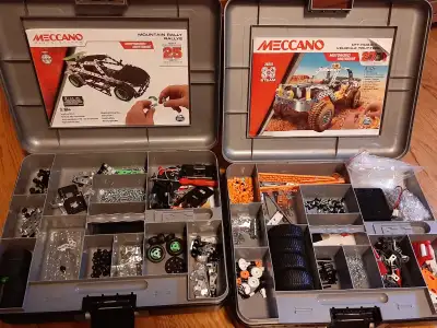 Both sets come with all parts and the original hard plastic case and instructions. We were not able...