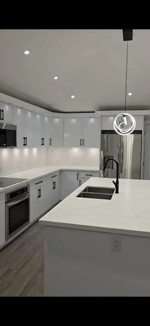 Bungalow house with three bedrooms one bathroom and one Powder room outdoor parking for three cars w...