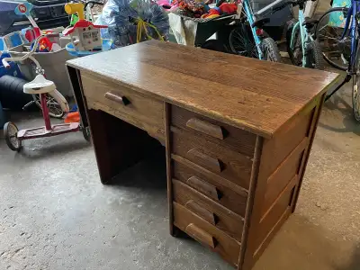 Kids Desk - Hand Made Antique with Drawers, View more