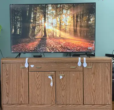 Oak Finish Wooden TV Stand Media Console, View more