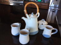 HAND MADE POTTERY TEA OR COFFEE SET,  $ 55.00.  GREAT GIFT !!!