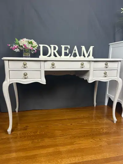 French provincial solid wood vanity/desk, View more