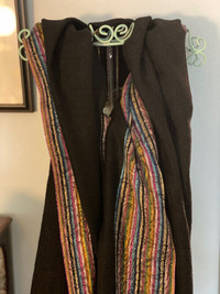 Black and multi-coloured shimmery scarf