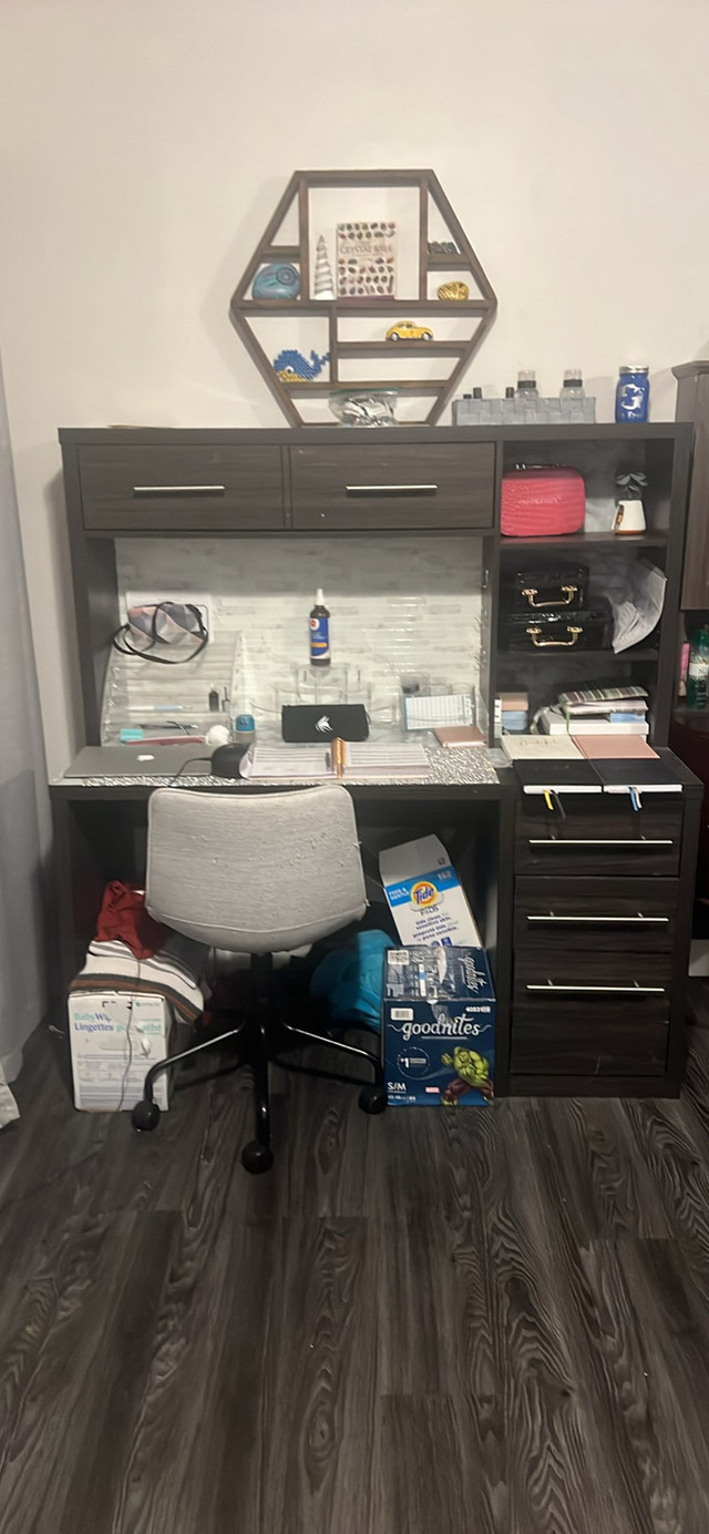 Desk with hutch and storage in Desks in Fredericton