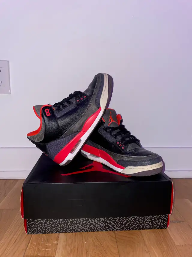Jordan 3 retro ‘Crimson Red’ in Men's Shoes in City of Toronto - Image 3