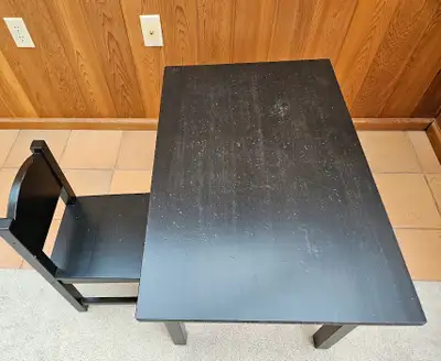 Kids wooden table with chair, View more