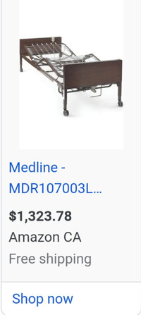 MedLine MDR107003L Full Electric Lightweight Home Care Bed