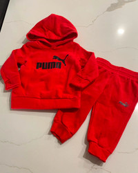 Adorable PUMA Hoodie & Sweat Pants Set Size 6-9 months. Like New