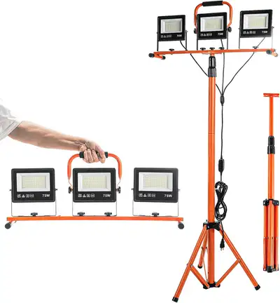 30000 Lumen Work Lights with Stand, 3 Adjustable Head LED Work L, View more
