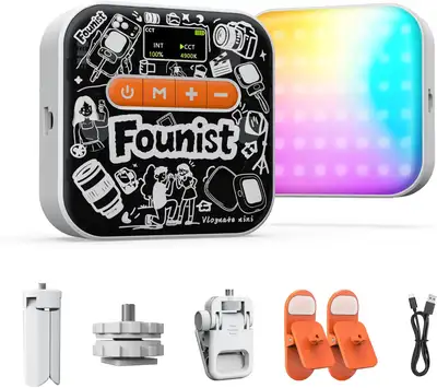 Magnetic RGB Video Light 2500K–9000K Rechargeable LED Camera Lig, View more