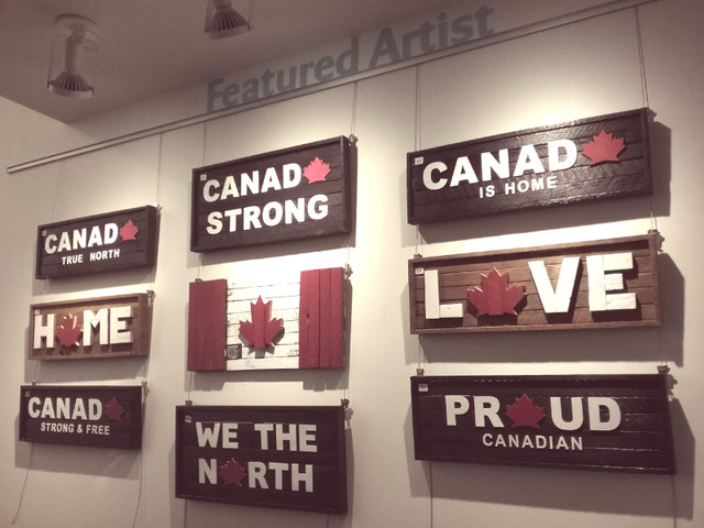 Rustic, Wooden Canada Flags in Hobbies & Crafts in Ottawa - Image 2
