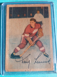 1953-54 PARKHURST # 43 TONY LESWICK HOCKEY CARD