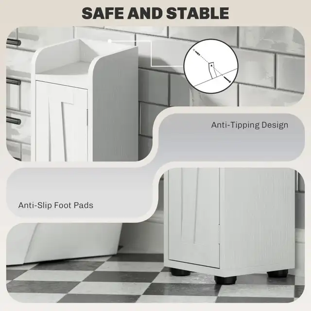 Narrow Bathroom Cabinet, Tall Bathroom Storage Cabinet with Barn in Storage & Organization in Markham / York Region - Image 7