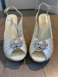 Benjamin Adams DITA Shoes Ivory Duchesse Swarovski Crystal