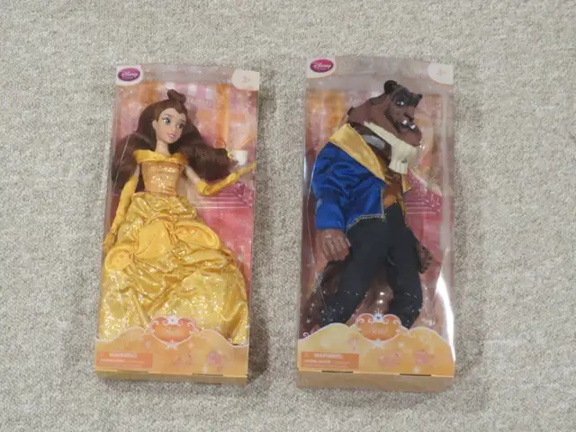 Disney Store Belle and Beast dolls (2017)…BNIB
