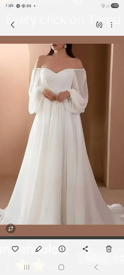 Wedding dress $35 never worn, View more