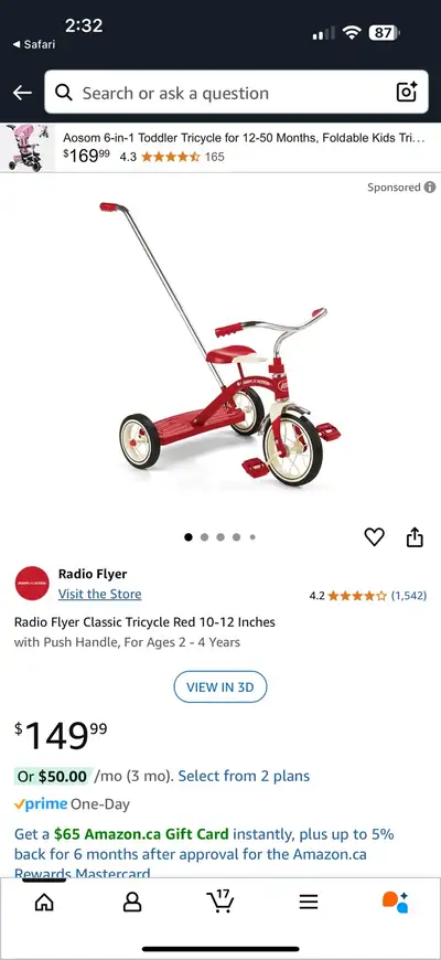 Radio Flyer tricycle , View more