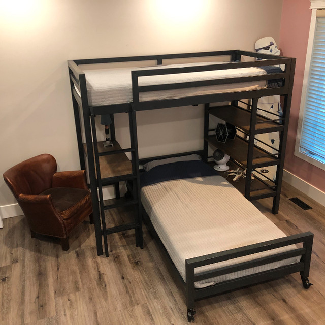 Restoration Hardware Loft Bed + Lower bed (MSRP $8495+) in Beds & Mattresses in Strathcona County - Image 2