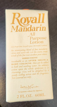 Vintage "Royall Mandarin" lotion for man.