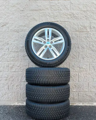 Winter Michelin X-Ice Snow SUV 19" Tires And Aftermarket 'DAI Prime' Metallic Silver 19 Inch Wheels....