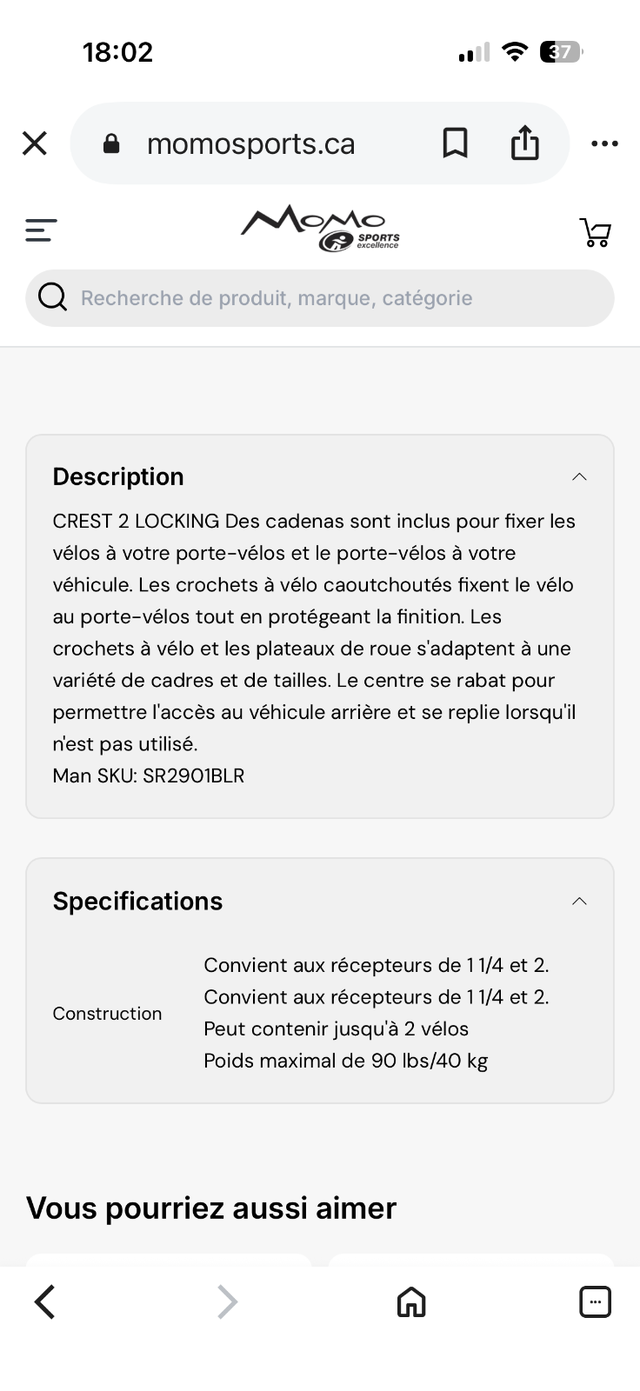 Porte-vélos double CREST 2 LOCKING in Other in Longueuil / South Shore - Image 8