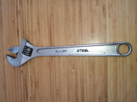 12" Gray Adjustable Wrench