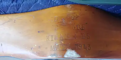 Vintage 1943. S and S Aircraft Winnipeg MB. Wooden prop. 92 inch. Ser# A2887. RCAF markings. Appears...