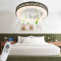 ZSAGKJ Modern Ceiling Fan with Lights Remote Control 20" 