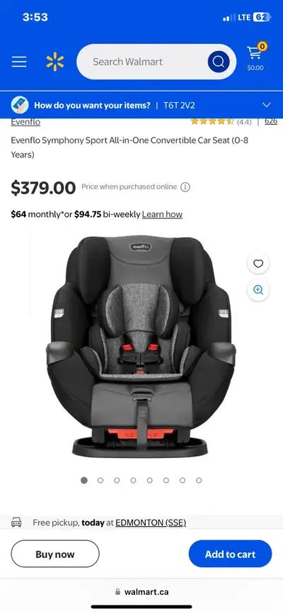 Evenflo Symphony Sport All-in-One Convertible Car Seat, View more