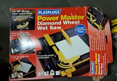 Plasplugs  Power Master Diamond Wheel Tile Wet Saw., View more