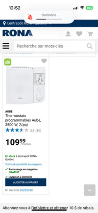 Thermostats aube