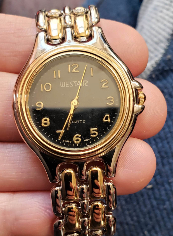 Swiss WESTAR QUARTZ 24K gold  plated men  watch in Jewellery & Watches in St. Catharines