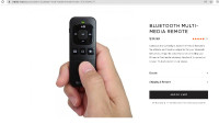 BLUETOOTH MULTI-MEDIA REMOTE (Works with iOS and Android)