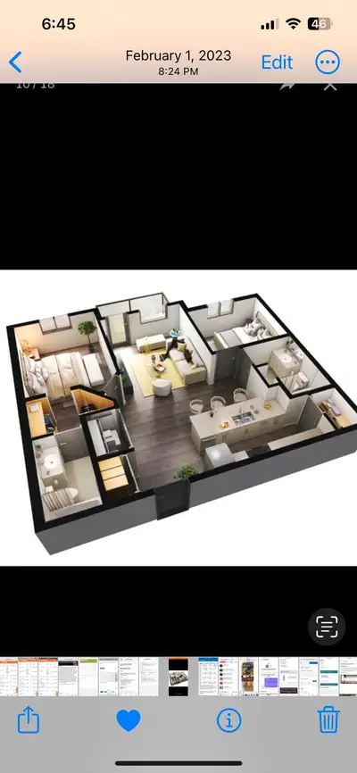 2 Bed 2 Bath apartment for rent