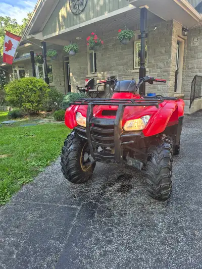 2009 HONDA TRX420FPM for sale. Engine has 1231.8 hours and ATV has 8525 km. It's a 5 speed with manu...