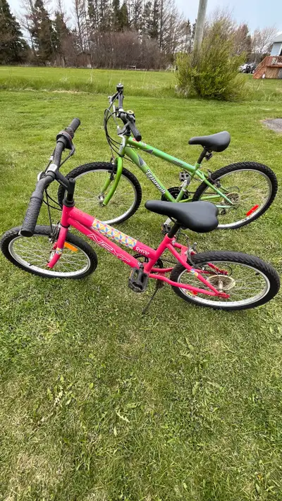 2 kids bikes like new used 10mins , been in inside storage