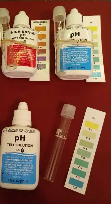 Brand New!! Liquid PH and High Range PH test kits available. Kits include a brand new bottle of test...