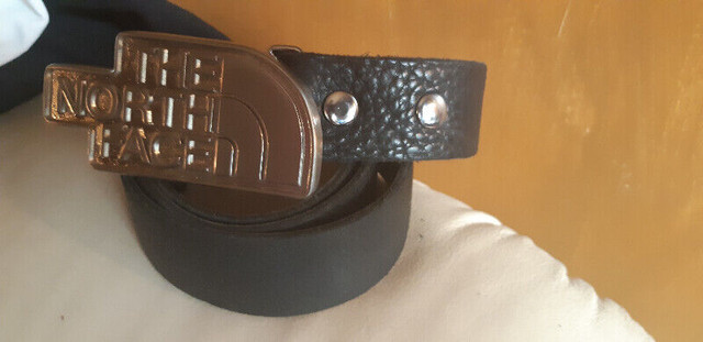 The North Face Silver Buckle And Black Leather Belt   Rare in Other in City of Toronto - Image 2