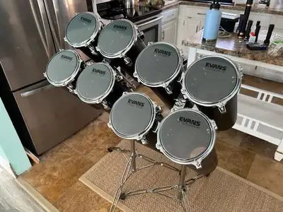 Tama High & Low Octobans 8 pc w/ Stands, exc condition, View more