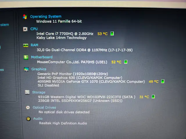 Gaming PC | Intel i7 | 32Gb RAM | SSD 256Gb + 1Tb HDD | GTX 1070 in Laptops in Laval / North Shore - Image 3