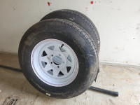 2 brand new  14" trailer  tires and  rims