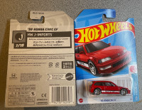 Rare Japan Card hot wheels Honda civic EF hatchback red